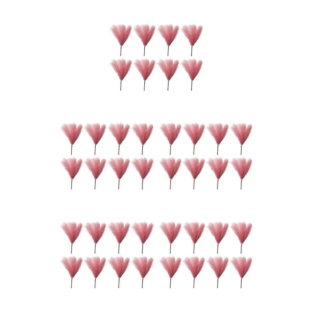 Decoración de pastos de pampa sintéticos Matsuzay Ecológica Bajo mantenimiento Seda Degradado Rosa rojo