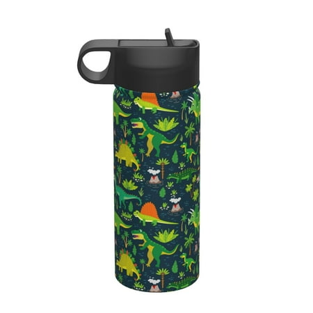 

Zeuib Dinosaurs Print 18oz Sports Insulated Kettle Insulated Cups With Handle Sports Water Kettle Water Bottle Insulated