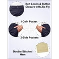 thumbnail image 3 of Men's Flex Stretch Slim Fit Cotton Everyday Chino Pants (31" Inseam), 3 of 5