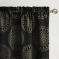 thumbnail image 3 of Mainstays Blackout Curtain Panel Pair, Set of 2, Medallion Black, 30"W x 84"L, 3 of 13