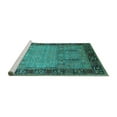 thumbnail image 2 of Ahgly Company Machine Washable Indoor Rectangle Oriental Turquoise Blue Traditional Area Rugs, 8' x 12', 2 of 4