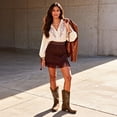 thumbnail image 6 of DREAM PAIRS Women's Mid-Calf Cowboy Boots Classic Embroidered Western Boots with Square Toe Comfortable Chunky Heel Vegan Leather Boots, 6 of 9