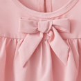 thumbnail image 6 of Xdegoge Cute Infant Summer Casual Dress for Baby Girls Knee Length A Line Ruffle Sleeveless Crewneck Bowknot Sundress Solid Eyelet Scalloped Hem Flowy Vacation Beach Play Wear for Toddler, 6 of 7