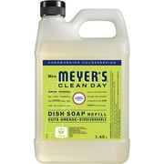Mrs. Meyer's Clean Day Dish Soap Refill, Cruelty Free Dishwashing Liquid, Lemon Verbena Scent, 1.4 Liter Refill for Dish Soap Bottle