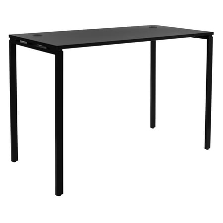 UPC: 0090234526261 | OSP Home Furnishings 60  Writing Desk with Black Laminate Top and Black Finish Metal Legs