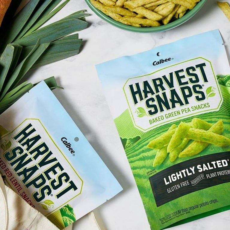 Lightly Salted Green Pea Snack Crisps, 10 oz, Harvest Snaps