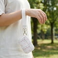 thumbnail image 3 of HUISZJ Wristlet Wallet, White Bowknot Wallet with Coin Zipper, Pocket Keychain Wristlet Wallet for Work Travel Outdoor, 3 of 4
