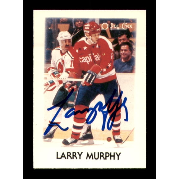 Larry Murphy Autographed 1987-88 O-Pee-Chee Minis Card #31 Washington Capitals SKU #251689
