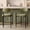Armchair Green, variant on Modern Chenille Counter Height Bar Stools Set of 2, Upholstered Bar Chairs with Gold Armrests, 26"H Cushioned Metal Frame Kitchen Island Chairs, Green