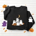 thumbnail image 5 of Meichang Womens Sweatshirt Halloween Ghost Graphic Sweatshirt Crewneck Long Sleeve Fall Pullover Party Tops Matching Family Halloween Sweatshirts, 5 of 5