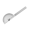 thumbnail image 1 of 180° Protractor Woodworking Worker Stainless Steel Accurate Adjustable Rotary Measuring Tools Measurement Gauge Measure Tool Device 100mm, 1 of 9