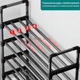 thumbnail image 4 of Shoe Rack Organizer 3 Tier Heavy Duty Metal Shelf | Stackable Freestanding Shoe Storage for Closet, Entryway, Small Spaces | Space Saving Design, 17.7"x10.2"x22" | Holds Flats, Boots, Slippers, 4 of 6
