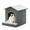 Gray, variant on WINDRACING Foldable Washable Pet House Bed with Orthopedic Cushion, Portable Cat Cave Hideaway for Indoor Cats & Small Dogs, Gray