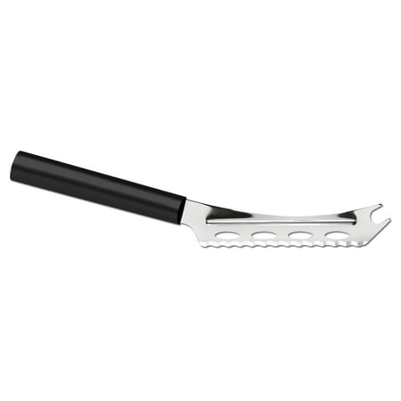 Rada Cutlery Cheese Knife – Stainless Steel Serrated Edge and Black Steel Resin
