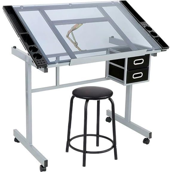 Restirador de Cristal Templado Bluelander con Banco de Trabajo