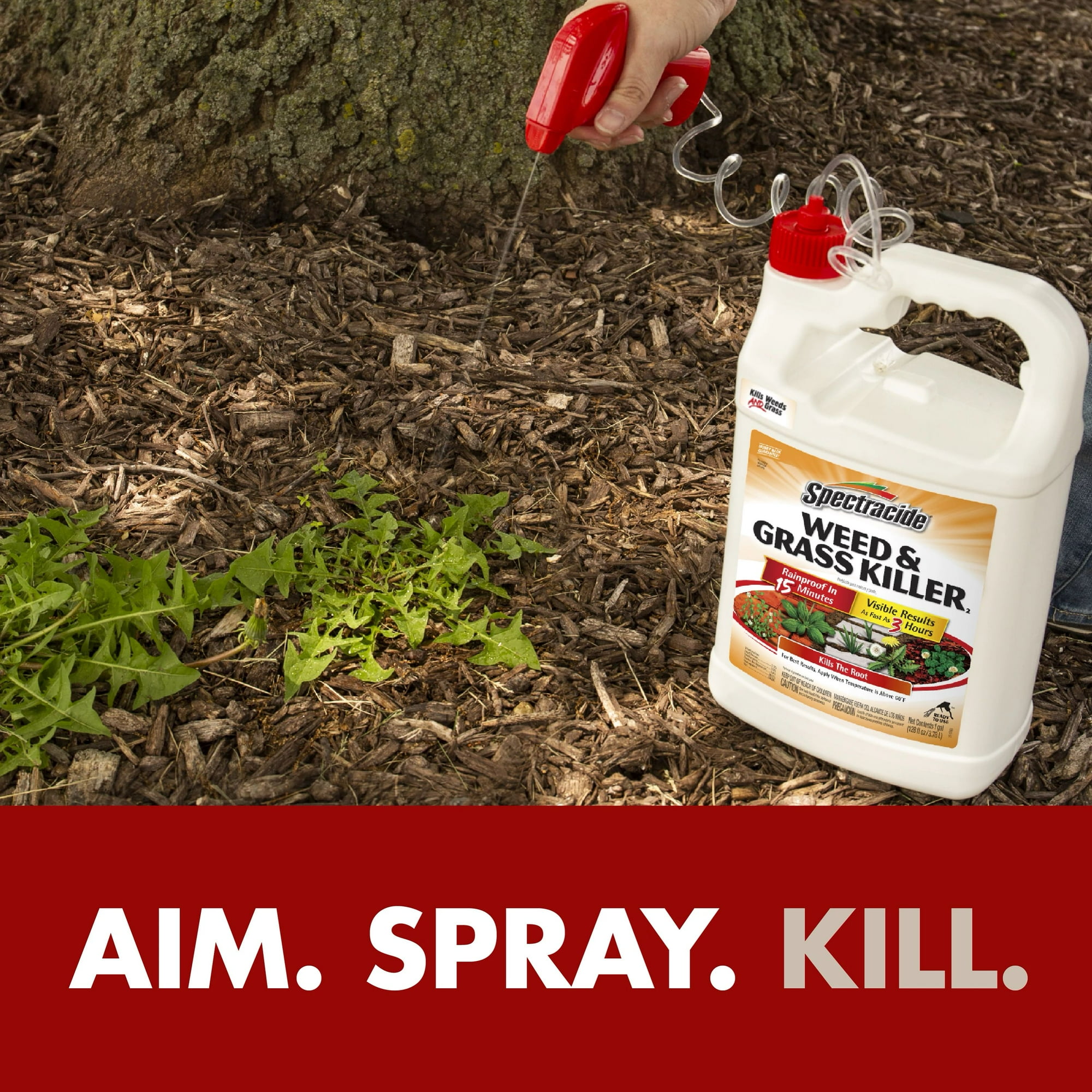 (2 pack) Spectracide Weed & Grass Killer, Ready-to-Use, Kills Weeds and Grasses Down To The Root, 1 Gal.