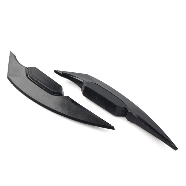 Pair Black Motorcycle Fairing Winglets Side Spoiler Deflector Air Wing Kit