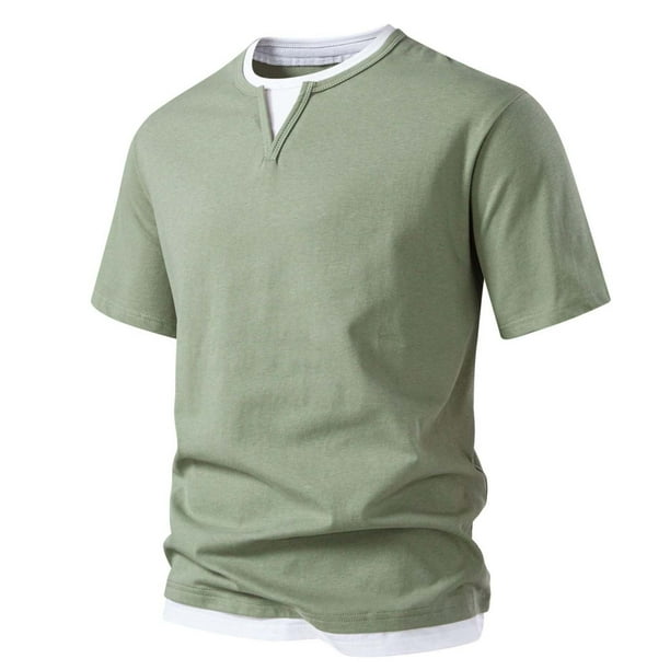 pstuiky camisetas para hombre, Blusa básica de manga corta con cuello redondo y mangas cortas para hombre camisas casuales para hombre xl