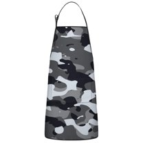 Camouflage Adjustable Waterproof Apron for Adults 33x27 Inch – Cooking Apron with 2 Large Pockets, Durable Polyester Bib for Kitchen, Baking, BBQ, and Home Use