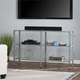 thumbnail image 6 of SEI Furniture Jaymes 3 Shelf Glass Top Console Table in Silver, 6 of 10