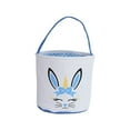 thumbnail image 1 of Matsuzay Bolsa de conejito de gran capacidad, resistente al desgaste, cesta de Pascua, cubos de vacaciones, decoraciones, bolsas con asa de cubo Almacenamiento y organización del hogar Unicore azul, 1 of 6