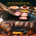thumbnail image 3 of Zorpupoa 1Pcs Reusable BBQ Grill Mat, 13x16" Fiberglass Fabric Mesh Grill Mat for Gas Charcoal, Black, 3 of 11