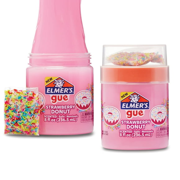 Donut de fresa prefabricado Slime Elmer's Gue, con aroma a fresa, 1 unidad
