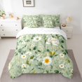 thumbnail image 2 of Manfei Western Floral Flower Bedding Comforter Set 7pcs for Adult, Green Leaf Botanical King Bedding Sets, Mandala Bohemian Reversible Bed Sheets, Lightweight Room Decor, 2 of 7