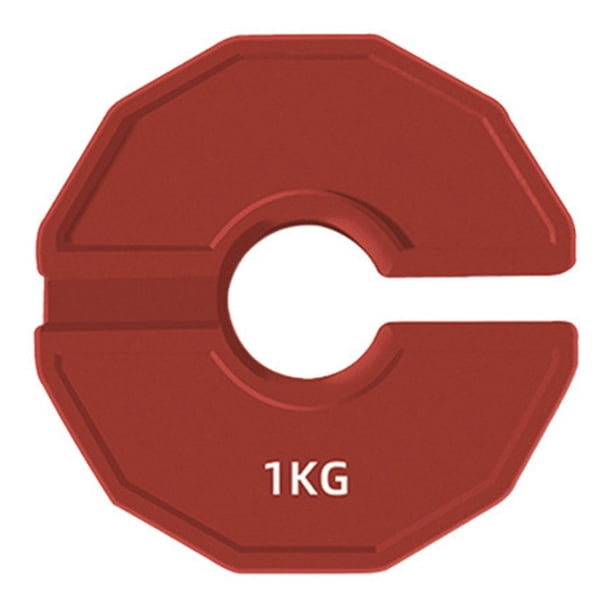 1 Pieza de Discos de Gimnasio Micro-Tipo, , Discos de Peso Fraccionario de Goma, Discos de Peso Fraccionario, Cambio Adicional, Rojo, 1 Kg