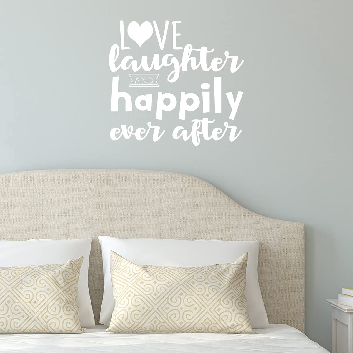 VWAQ 'Welcome To Happily Ever After' Wedding Wall Decal - Silver Vinyl Quote, 18H X 24W, Bride & Groom Decor - View #6