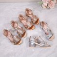 thumbnail image 4 of KEINXS Sparkling Princess High Heel Shoes - Girls Shoes with Rhinestone Embellishment  Breathable Lightweight Design  Open Toe  Perfect for Wedding Party Banquet  Dressy Occasions and Spe, 4 of 7