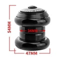 thumbnail image 2 of Muqzi 1 1/8-inch Headset, Compatible With 28.6mm Unthreaded Straight Pipe, Black, 2 of 4