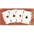 thumbnail image 2 of Sandro, Ferrari 18x11 Gold Ornate Wood Framed with Double Matting Museum Art Print Titled - Four Aces (Red), 2 of 4