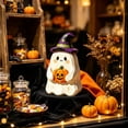 thumbnail image 4 of Halloween Ghost Decor, Wooden Table Centerpieces Halloween Decorations Indoor Cute Trick Or Treat Candy Sign Blocks for Home Shelf Party A, 4 of 6