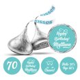 thumbnail image 1 of Darling Souvenir Cheers 70th Birthday Custom Name Stickers 190 Pcs Candy Labels Party Favor-Light Blue, 1 of 1