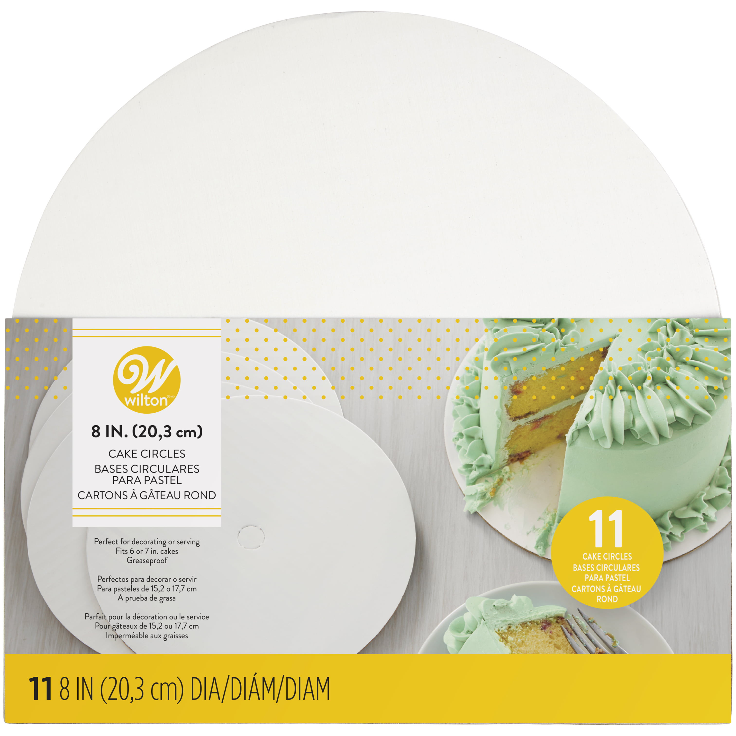 Pack of 5 Cut Edge Round Cake Boards Support Cards 9 Inches