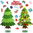 thumbnail image 4 of DIY Felt Christmas Tree Wall Hanging with LED String Lights for Kids Xmas Gifts Merry Christmas Decor Home Party Supplies 2023, 4 of 5