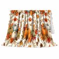 thumbnail image 2 of Watercolor Pumpkin Wreath Harvest, Peaceful Rustic Scene, Warm Flannel Blanket for Living Room and Bedroom with Detailed Artwork, Art Lovers Thanksgiving Gift, Rustic Home Decor, 2 of 9