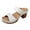 White, variant on Women's Platform Sandals Wedges Heels Beach Sandal Open Toe Slip On Chunky Heels Mules Lightweight Dressy Pumps Brown Size 9.5