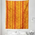 thumbnail image 1 of Orange Tapestry, Vertically Stripes Pattern with Flowers Swirled Leaves and Dots Design, Fabric Wall Hanging Decor for Bedroom Living Room Dorm, 5 Sizes, Orange Yellow, by Ambesonne, 1 of 1
