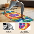 thumbnail image 4 of Colorful Tie Dye Mandala Pattern Hot Yoga Mat Towel Non Slip for Hot Yoga - Quick-Drying Yoga Mat Cover with 4 Corner Pockets with Travel Bag - Hot Yoga Towel Non Slip 70"x26", 4 of 6