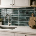 thumbnail image 7 of ABCISI 10 Sheets Peel and Stick Subway Tile Backsplash, 12 x 12 in Blue Self-Adhesive 3D Wall Tiles, Waterproof Easy-Clean Stick-on Backsplash for Kitchen, Bathroom and Camper, 7 of 7