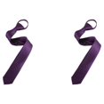 thumbnail image 1 of braveheart Hommes Polyester Cravate Solide Cravate Mode Cravate avec Noeud Assorti Complet Unisexe Pull Corde Cravate pour Robe de Mariée Parti Violet 2Set, 1 of 6