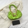 thumbnail image 4 of Bolsa De Hombro Bolsas de hombro plisados ​​​​para mujer Bolsa de axila de bola de masa hervida coreana Bolsas de nubes (verde) Ndcxsfigh Para Estrenar, 4 of 5