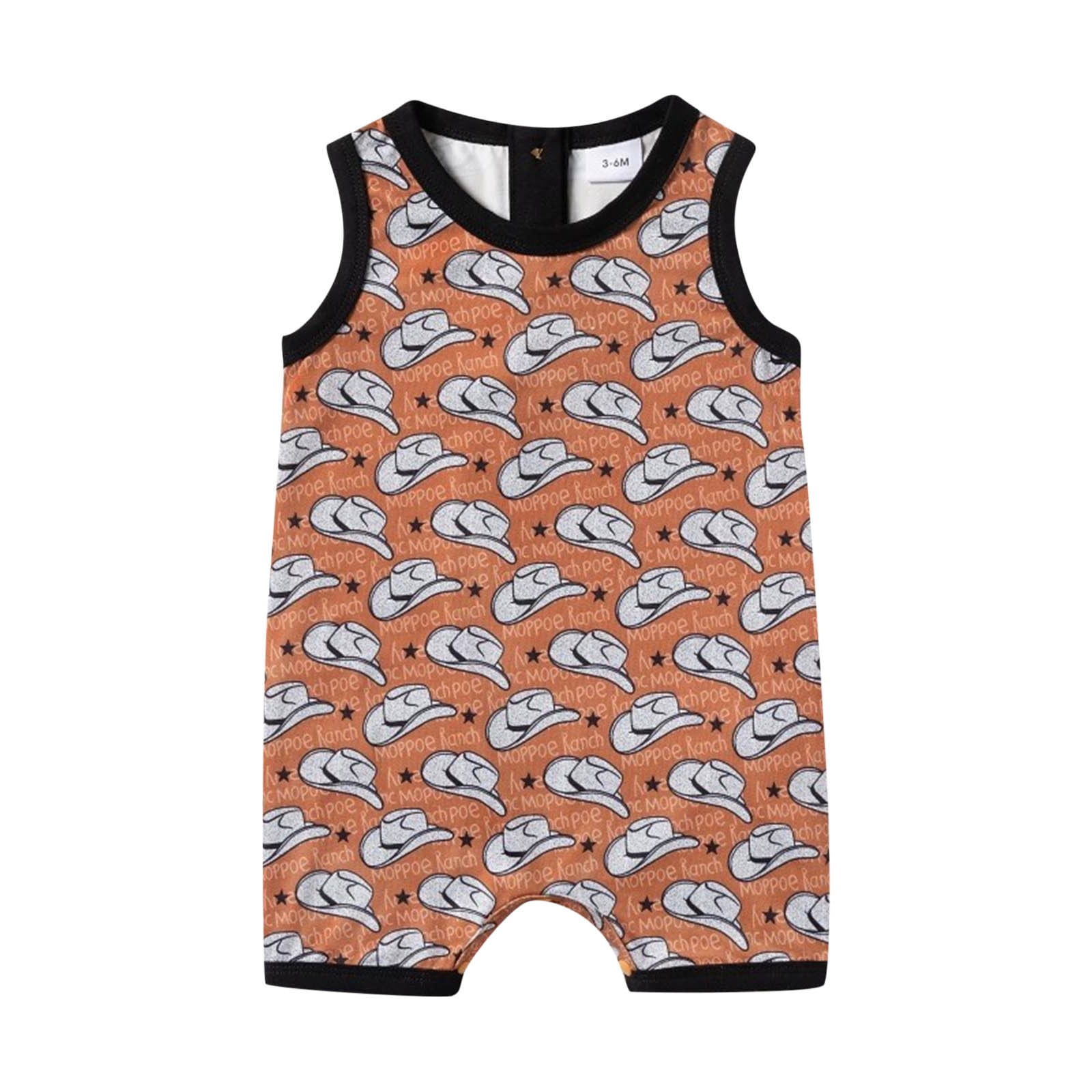 Boys Toddler Kids Bodysuits Summer Sleeveless Jumpsuit Cow Prints ...