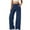 Dark Blue, variant on WTOBBY Women's High Waisted Wide Leg Stretch Jeans, Baggy Loose Straight Leg Denim Pants for Summer, Comfortable and Fashionable Trousers with Elastic Waist,Black L