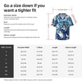 thumbnail image 5 of Fotbe Blue and White Butterflies Camisa Estampada de Manga Corta para Hombre, Casual de Verano, Estilo Playero, Sin Arrugas-Large, 5 of 5