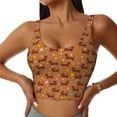 thumbnail image 2 of Uemuo Dachshund And Ball Pattern Women's Sports Bra - High Impact Support, Breathable, and Comfortable Athletic Bra for Running, Yoga, and Workouts, 2 of 9