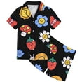 thumbnail image 1 of Ensemble de Pyjama Imprimé Doux pour Enfants Design Ludique Tenue de Nuit Confortable pour Filles et Garçons Tissu Confortable, 1 of 4