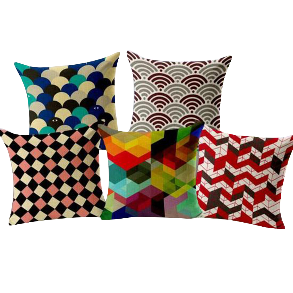 45x45cm Pillow Cover Pillowcase Modern Concise Throw Waist Cushion Cover Decor